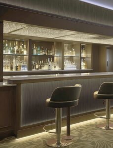 Lighted hotel bar