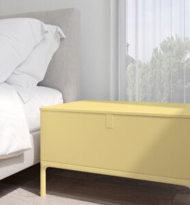 3D rendering close up blank empty space of night table or bedsi